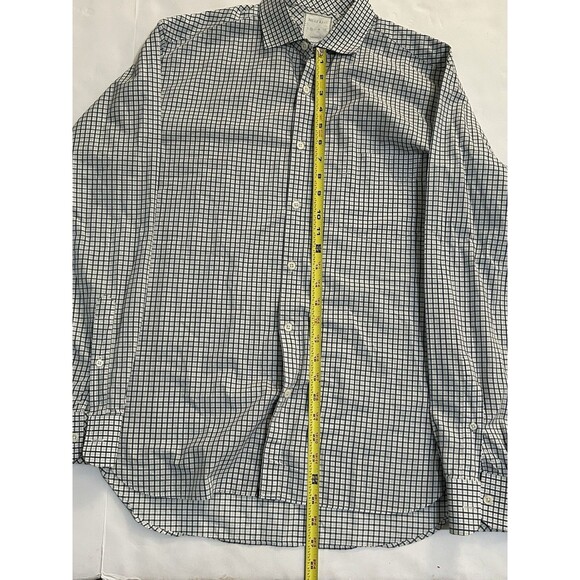 Billy Reid Shirt Men M Medium White Check Pattern Long Sleeve Standard Cut - Picture 3 of 7